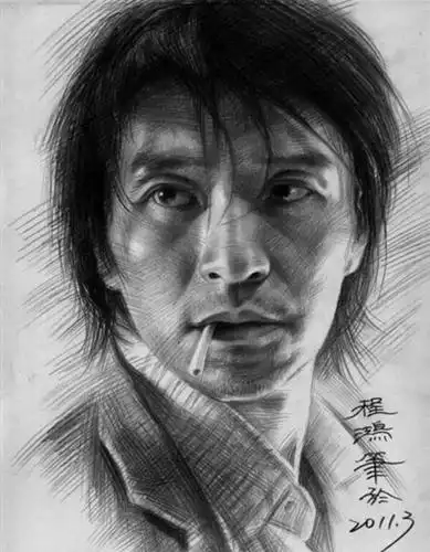 明星素描画像合集! 迪丽热巴楚楚可怜 鹿晗清秀可爱