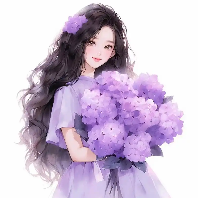 紫色系头像:生活不一定很酷,但一定要全力以赴.