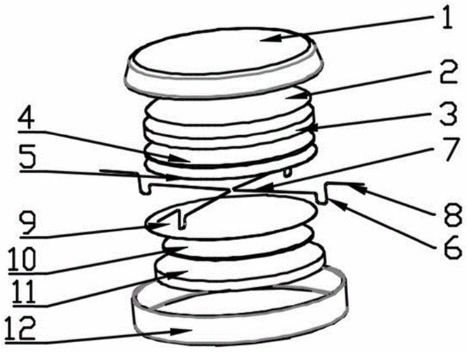 涉及一种精确测量用三电极扣式电池装置及应用,尤其是涉及一种结构