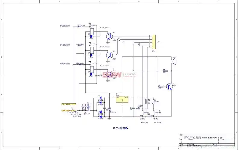 方型电脑自动电饭煲电路2
