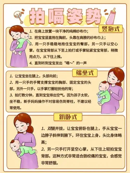 宝宝出生后,新手妈妈们还有一个必学技能就是拍嗝,如果不及时拍嗝会