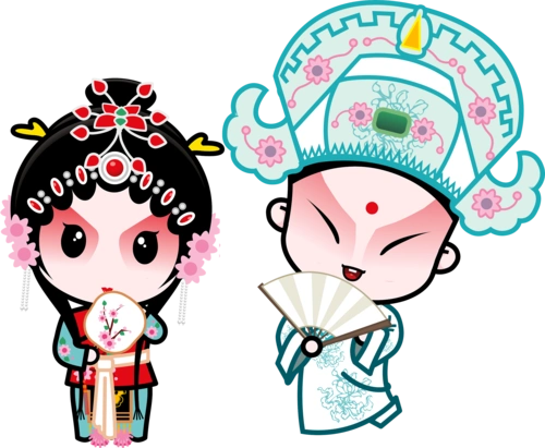 国粹京剧国粹宝贝q版京剧动漫卡通高清大图|动漫|单幅漫画|招财童子多