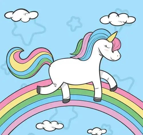 彩色的独角兽简笔画新闻
