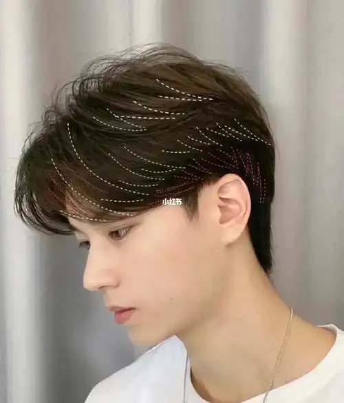 简单随意,适合多数男孩韩式气垫纹理烫