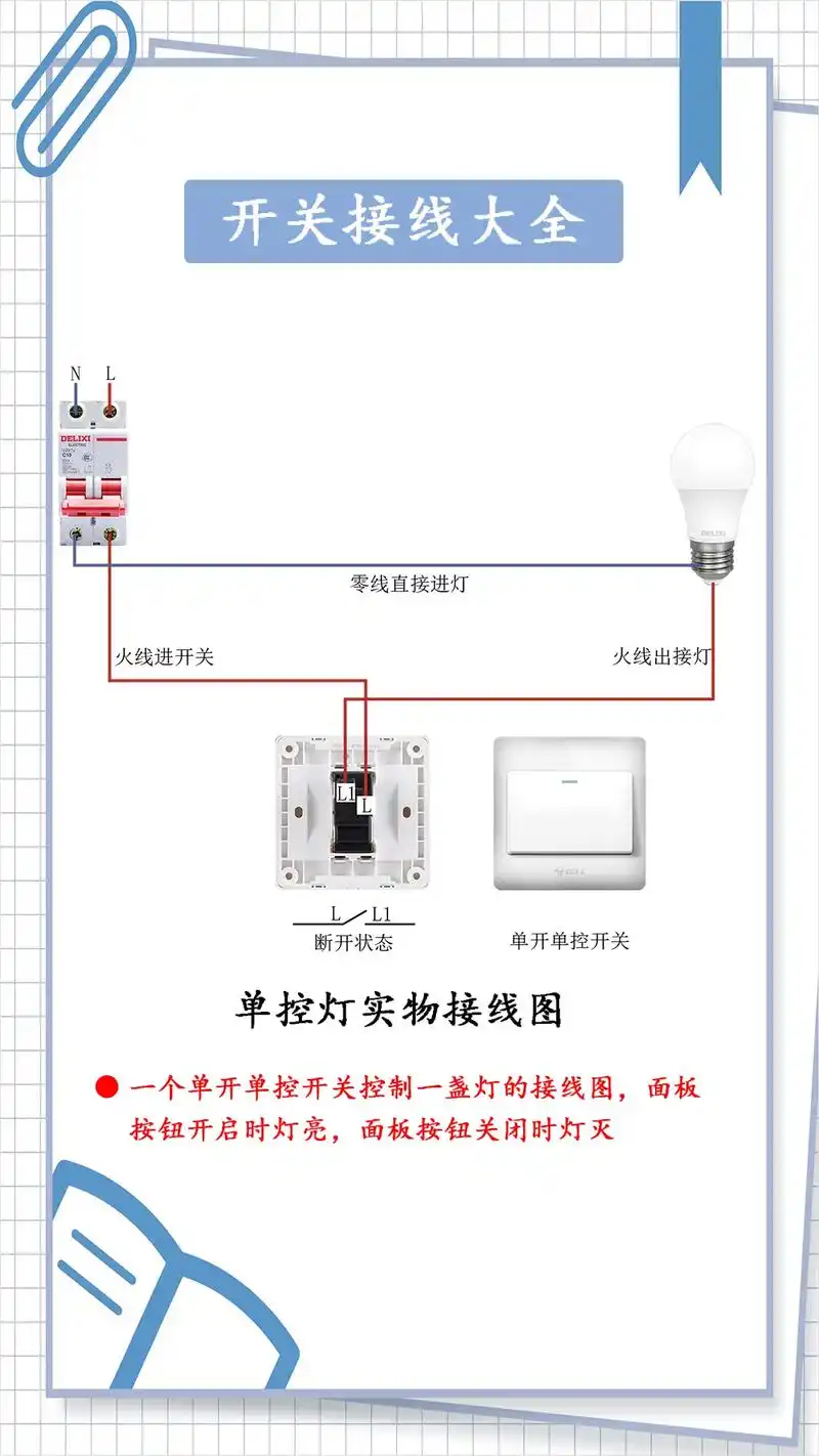 开关接线大全.#零基础学电工 #电工 #电工知识 - 抖音