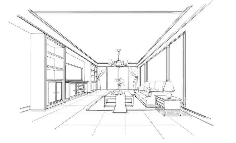 客厅素描图-欧式风格效果图_2019装修案例图片-东易日盛装饰集团官网