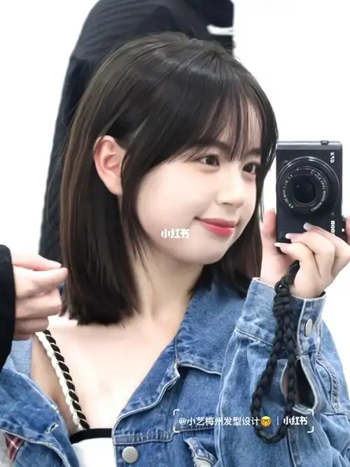 刚好到脖子的一刀切越长越好看真的太香了78