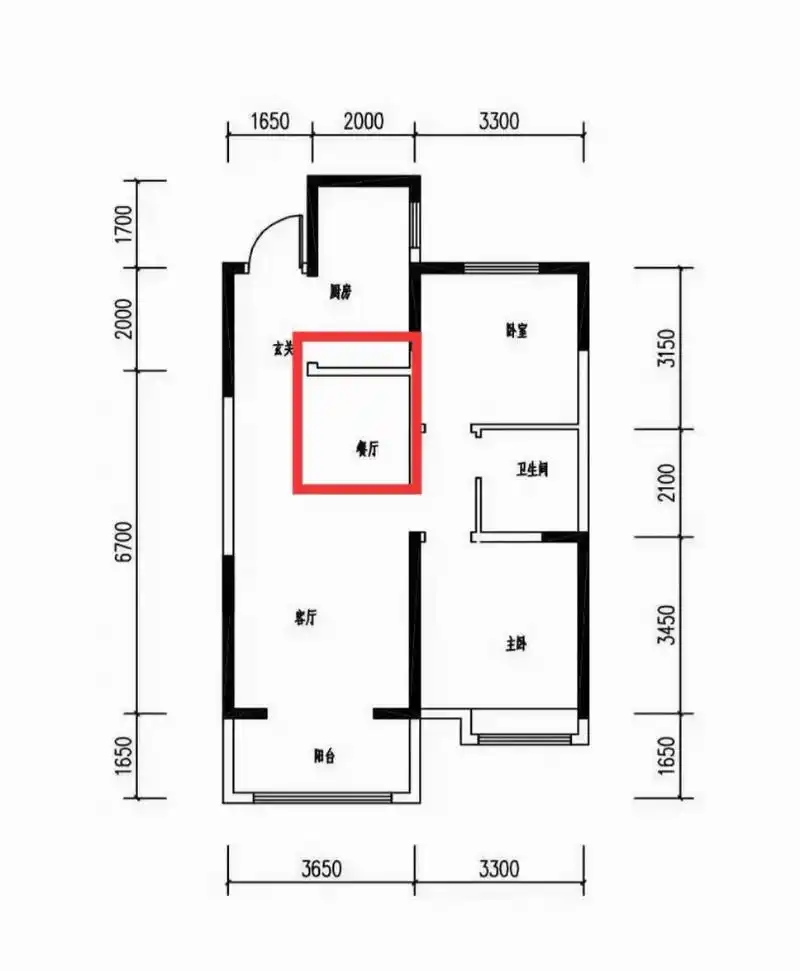 两室改三室效果图(笔记再更新) 网上案例分享,两室改三室,用隔断墙