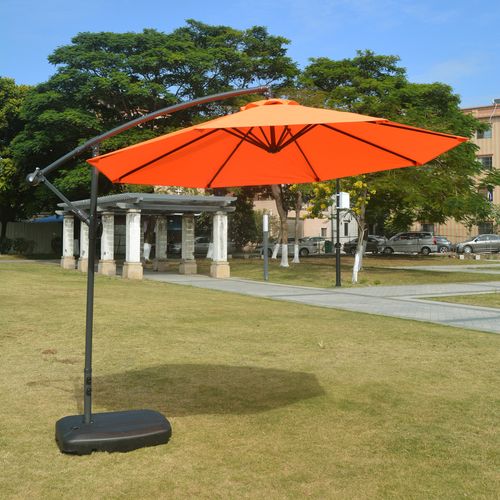 (今日10折)户外太阳伞遮阳伞室外侧边伞庭院伞花园橙色桔黄米白红绿卡