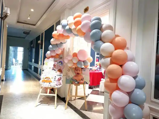 宝宝周岁宴生日布置气球派对