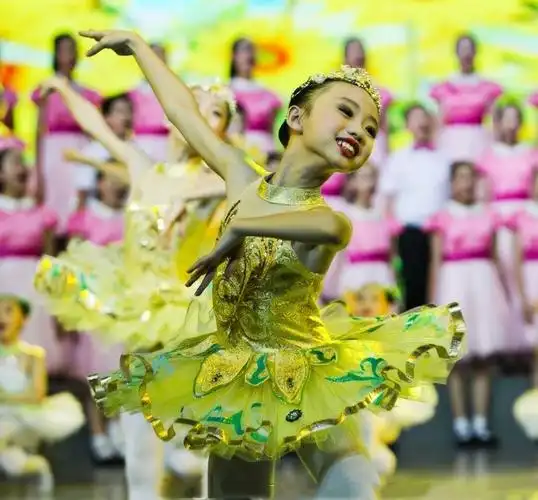 清仓新款儿童茉莉花开元旦舞蹈演出服花仙童子茉莉花开芭蕾花朵_不