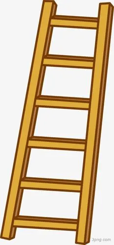 梯子png素材透明免抠图片卡通手绘