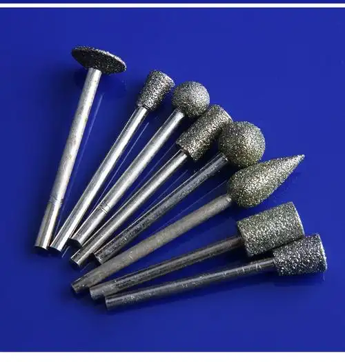 定制粗砂合金磨头3mm柄金刚石磨头玉石翡翠玛瑙开原石打磨去皮 圆柱型