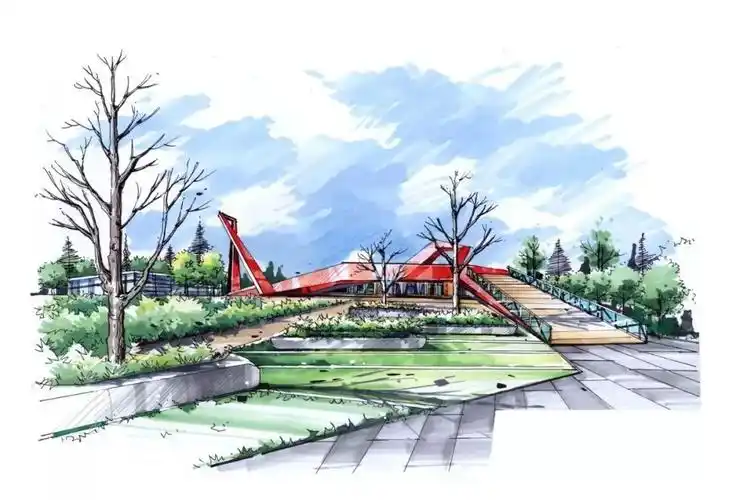 100张景观手绘效果图-景观设计-筑龙园林景观论坛