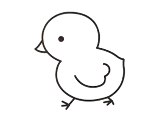 简单可爱小鸡简笔画