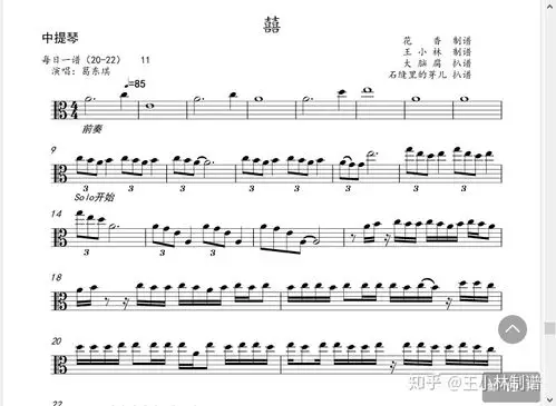 囍小提琴大提琴单簧管长笛萨克斯小号长号圆号独奏谱伴奏音频