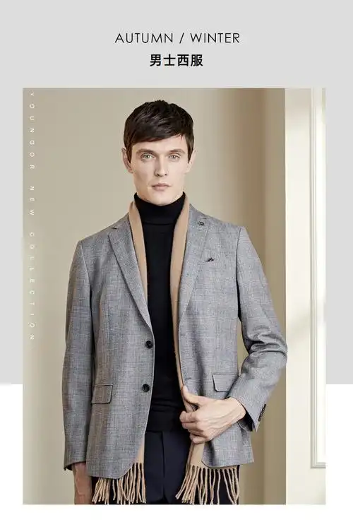 雅戈尔 西服男 男士西服 灰 商务休闲时尚 男装 中灰 175/100a