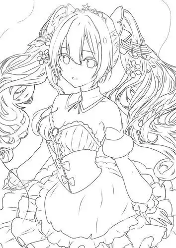 初音未来手绘线稿 临摹涂色的最佳选择