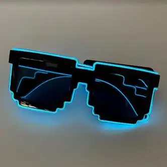 suptmv蹦迪装备led马赛克带灯眼镜气氛发光墨镜炫酷科技感发光眼镜