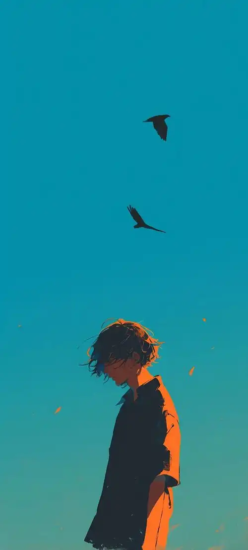 手机壁纸简约干净ins风人物头像壁纸高清原图