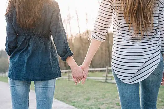 女朋友,走,公园