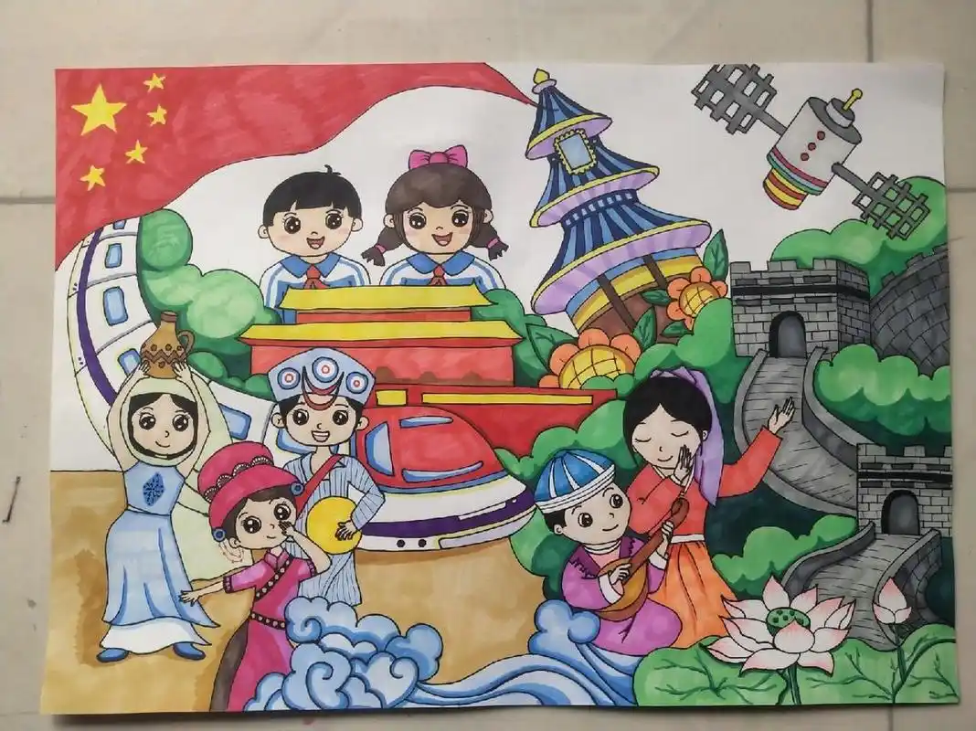民族团结主题绘画 民族团结主题绘画