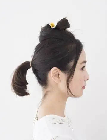 短发怎么扎高马尾好看图解,扎马尾图片,发型图片