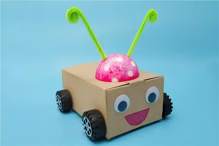 diy手工小制作扫地纸箱机器人科技小实验学生废物利用环保小发明