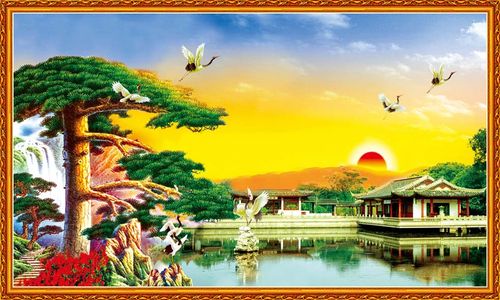 628海报印制海报展板素材879迎客松山水风景图 - 副本