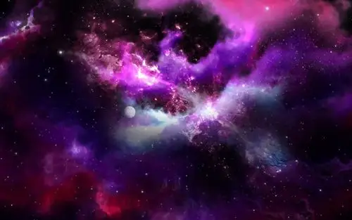 e153 震撼绚丽梦幻宇宙星空紫色星云银河系外太空星河太阳系歌舞表演