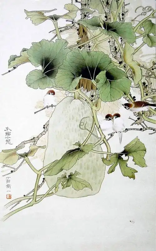 万一工笔花鸟作品欣赏 - wangchangzhengb - wangchangzhengb的博客