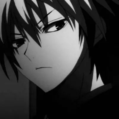 二次元高冷侧脸男头像黑白 与你共赴白头 - 动漫头像 - 潮人个性网