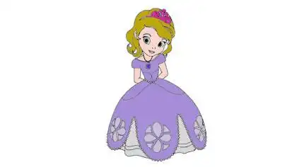 小公主苏菲亚怎么画 - 简笔画 - 懂得