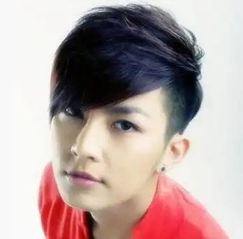 阳光又帅气的男生斜刘海发型,发蜡打造出的纹理感,随意又时尚,时尚的