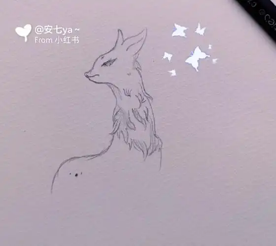 今天画只九尾狐～#九尾狐绘画步骤 #每日绘画打卡  #绘画过程