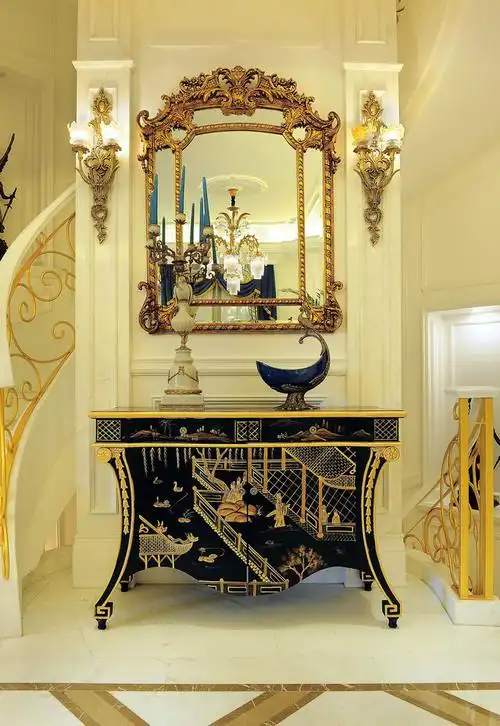 奢华法式风格别墅玄关装修效果图