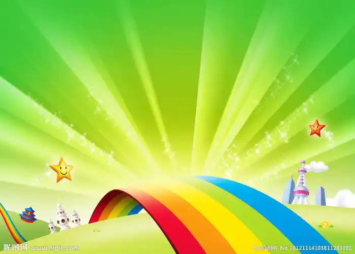 绿色卡通背景图片