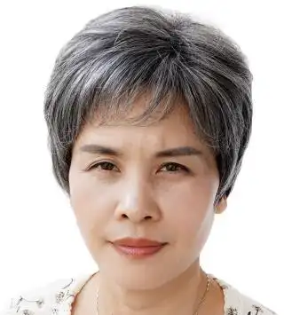 老年蘑菇头发型图片女老年