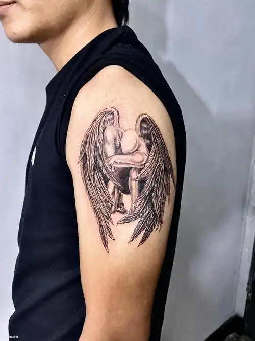 堕落天使_纹身图案手稿图片_.着的纹身作品集