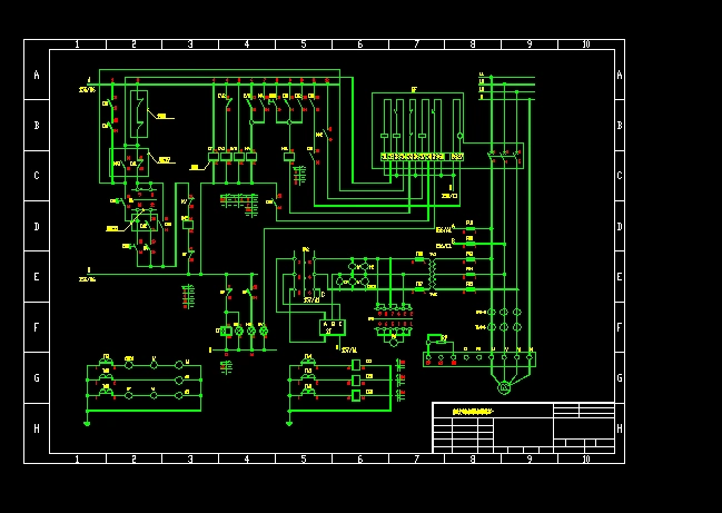 柴油发电机控制屏控制电路图一