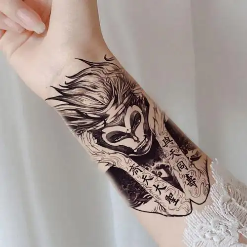 弦桃悟空图案半臂纹身防水猴子纹身贴男女胳膊小臂逼真纹身贴纸p1p1遮