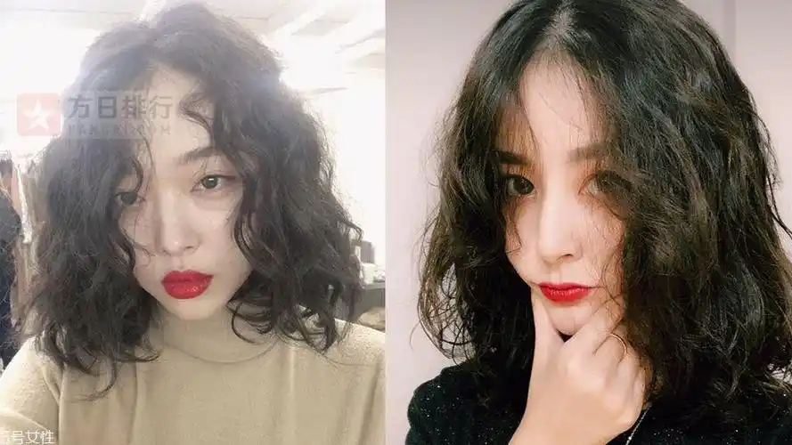 羊毛卷不只能修饰脸型,遮圆脸,还能改善发量看起来稀