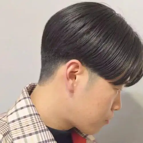 两边掏空的三七分发型两边掏空然后盖下来图