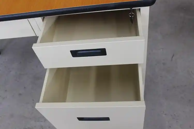 立式钢制办公管理计算机学习书桌上锁的抽屉