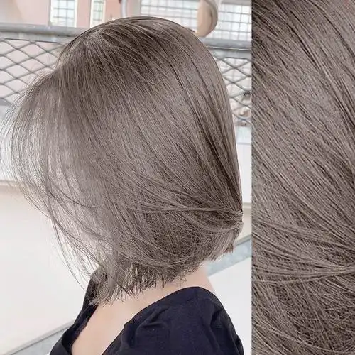 奶茶灰棕染发剂2021流行色显白染发膏