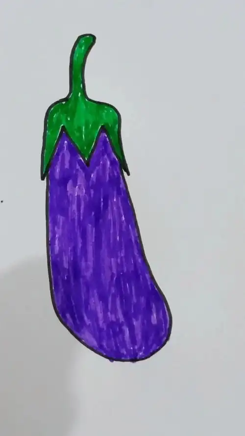 画画原来如此简单#简笔画茄子