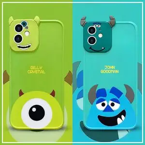 新款小怪兽苹果12手机壳iphone11立体创意镜头保护xsmax防摔x个性8