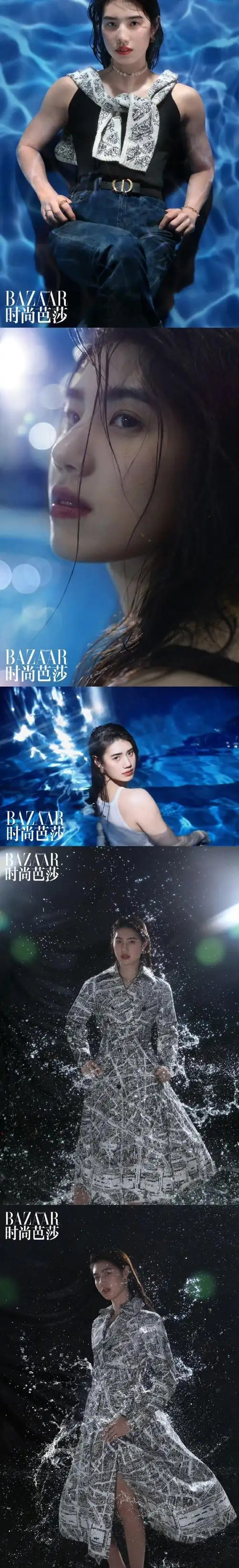 张雨霏,郑钦文,杨力维登上《时尚芭莎》八月刊奥运特辑封面大片.