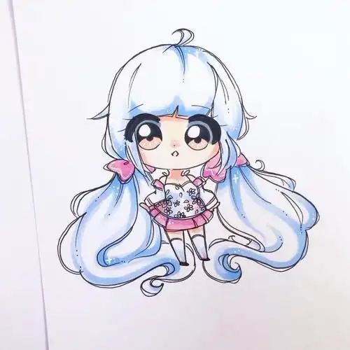 看起来很丑,其实对于初学者而言建议画一些q版人物,q版人物的动态比较