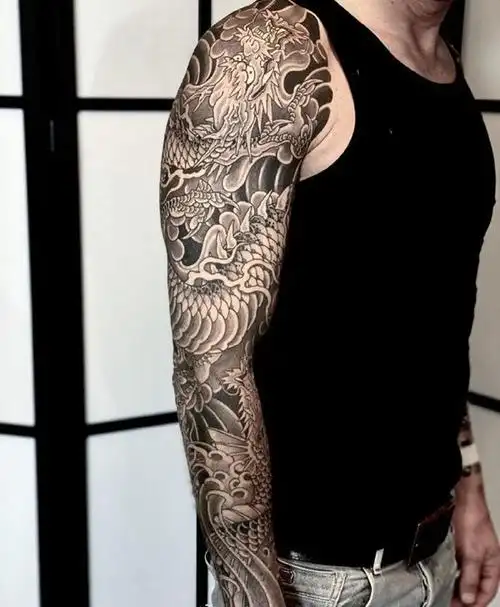 花臂龙霸气,龙霸气帅气_大山谷图库